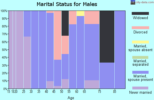 Zip code 62426 marital status for males