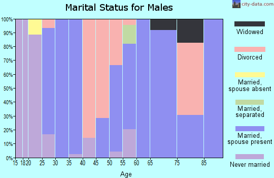 Zip code 62436 marital status for males