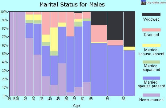 Zip code 62439 marital status for males