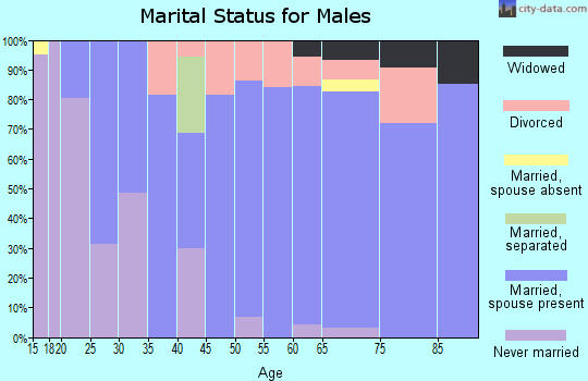 Zip code 62442 marital status for males