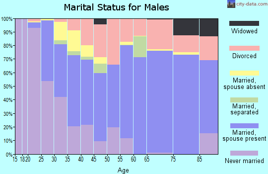 Zip code 62454 marital status for males