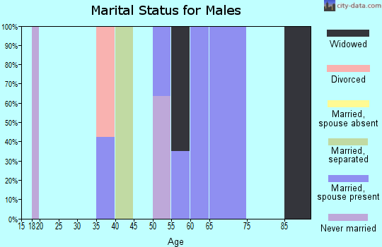 Zip code 62514 marital status for males