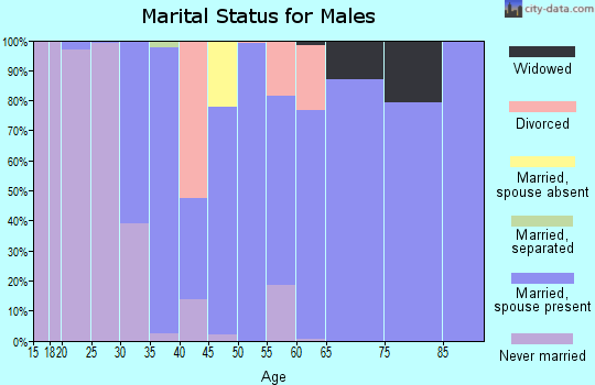 Zip code 62561 marital status for males