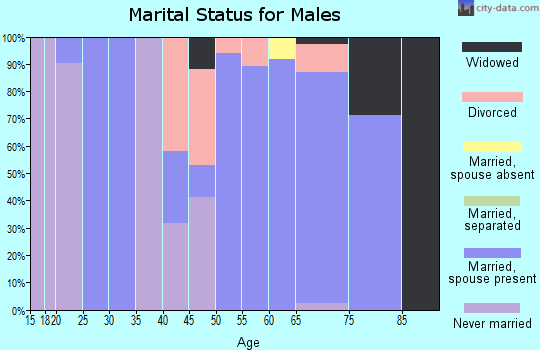 Zip code 62655 marital status for males