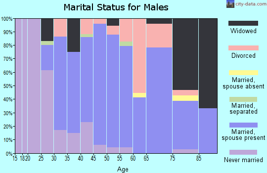 Zip code 62670 marital status for males