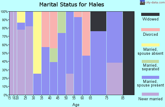 Zip code 62688 marital status for males