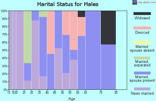 Zip code 62689 marital status for males