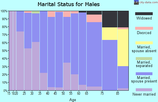 Zip code 62803 marital status for males