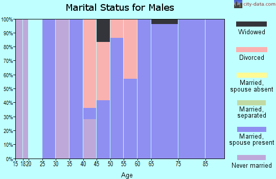 Zip code 62817 marital status for males