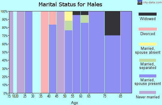 Zip code 62818 marital status for males