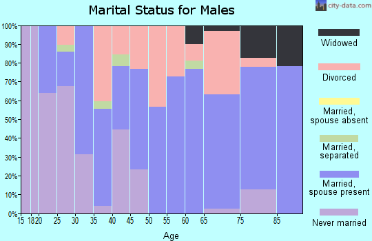 Zip code 62822 marital status for males