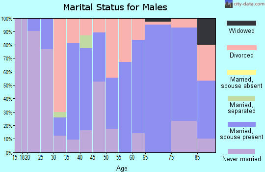 Zip code 62824 marital status for males