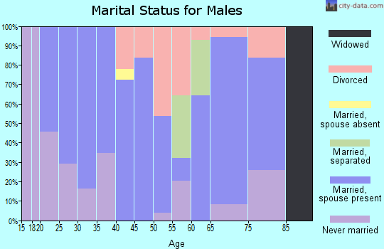 Zip code 62827 marital status for males