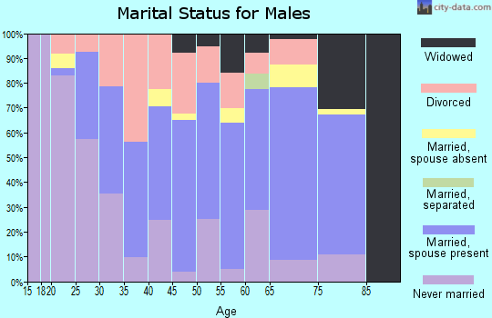 Zip code 62832 marital status for males