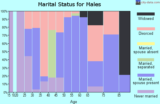Zip code 62835 marital status for males