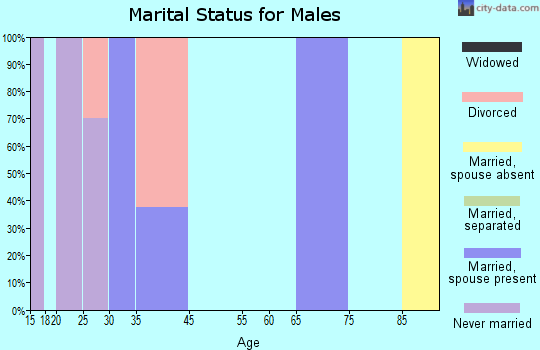 Zip code 62857 marital status for males