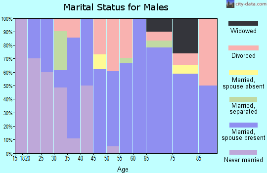 Zip code 62875 marital status for males