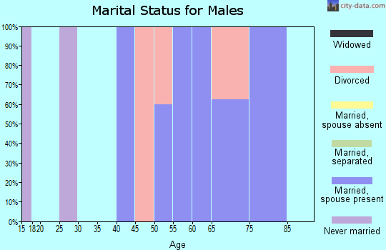 Zip code 62879 marital status for males