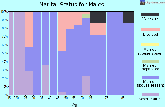 Zip code 62893 marital status for males