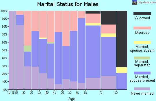 Zip code 62906 marital status for males