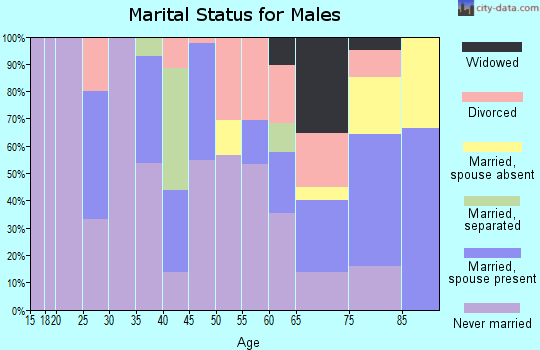 Zip code 62914 marital status for males