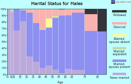 Zip code 62918 marital status for males