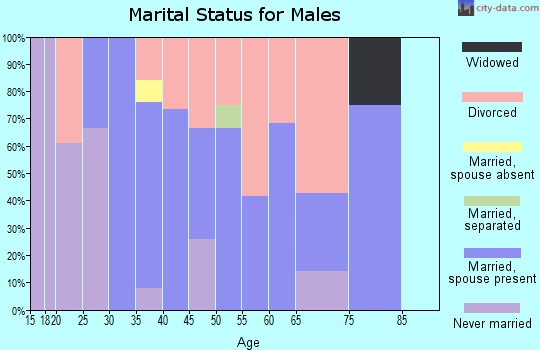 Zip code 62923 marital status for males