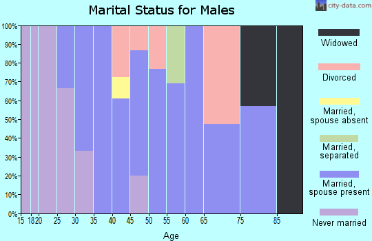 Zip code 62927 marital status for males