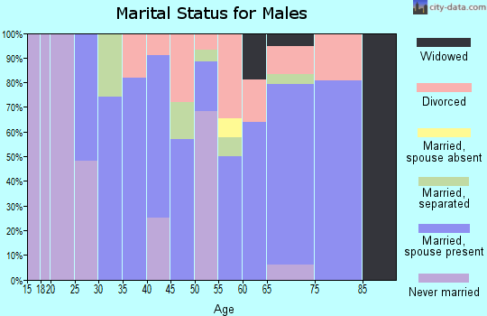 Zip code 62931 marital status for males