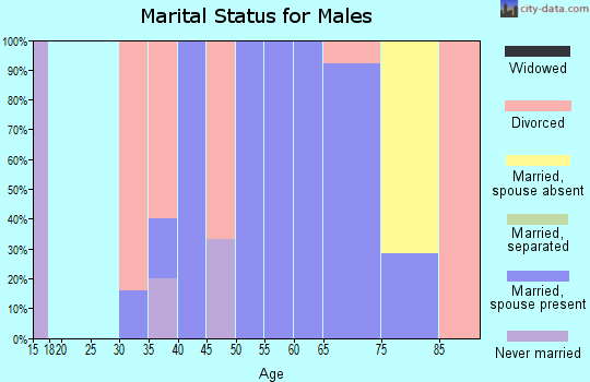 Zip code 62967 marital status for males