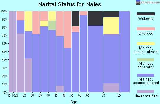 Zip code 62974 marital status for males