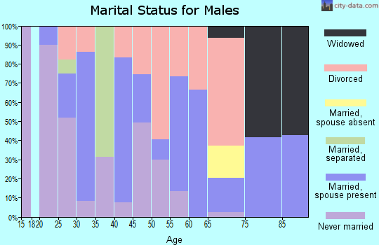 Zip code 62982 marital status for males
