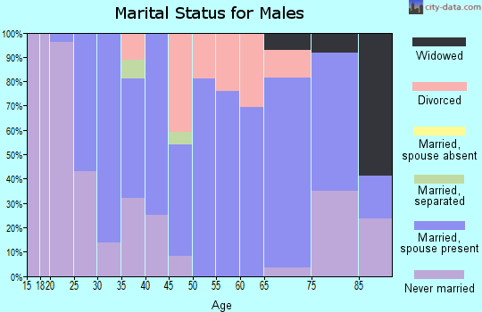 Zip code 62983 marital status for males
