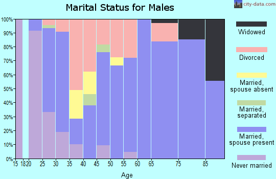 Zip code 62984 marital status for males