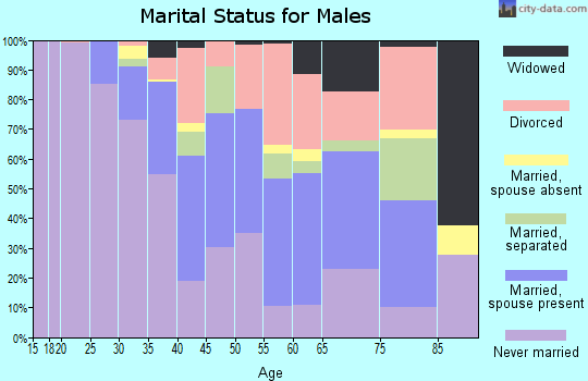 Zip code 63111 marital status for males