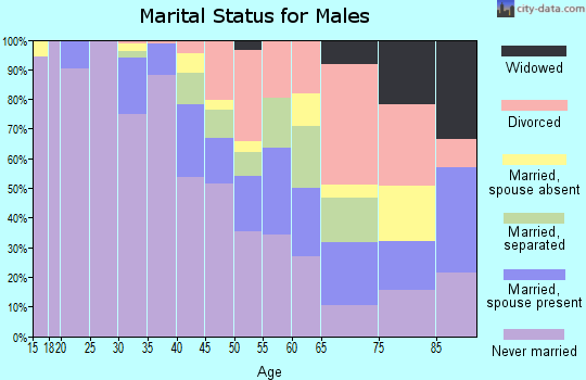 Zip code 63113 marital status for males