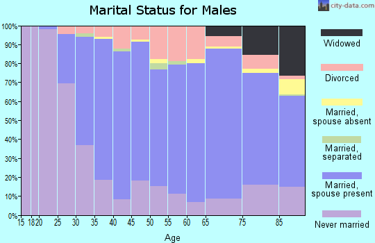 Zip code 63119 marital status for males
