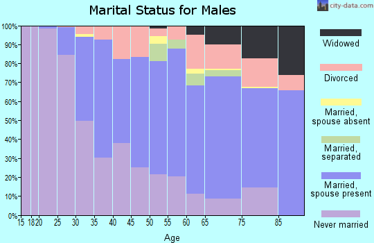 Zip code 63130 marital status for males