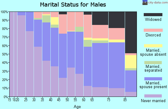 Zip code 63137 marital status for males