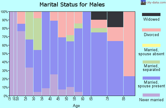 Zip code 63544 marital status for males