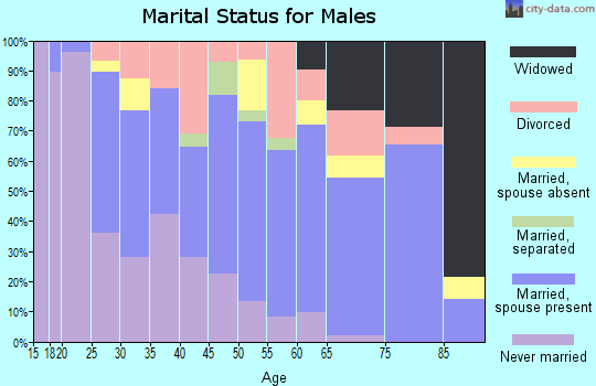 Zip code 63556 marital status for males