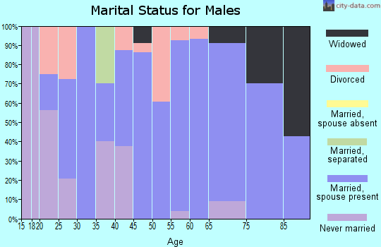 Zip code 63558 marital status for males