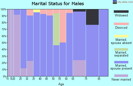 Zip code 63648 marital status for males