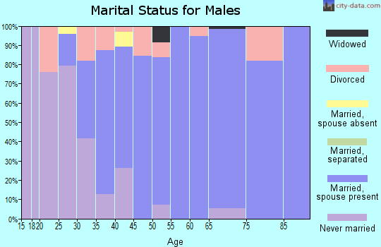 Zip code 63736 marital status for males