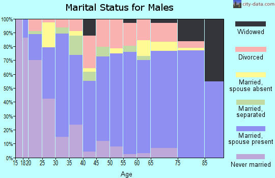 Zip code 63841 marital status for males