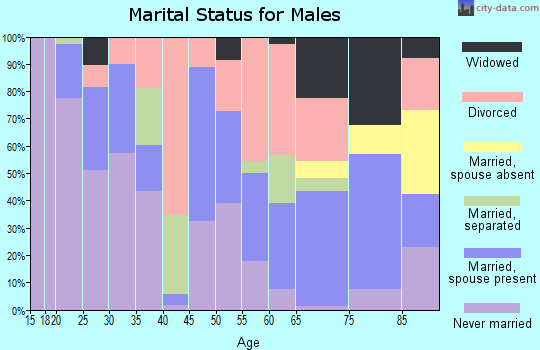 Zip code 63851 marital status for males