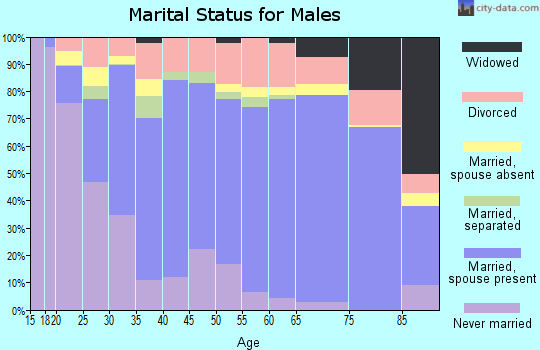 Zip code 63901 marital status for males