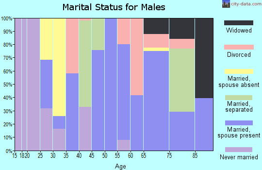 Zip code 63944 marital status for males