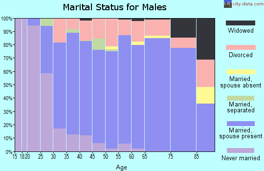 Zip code 64015 marital status for males