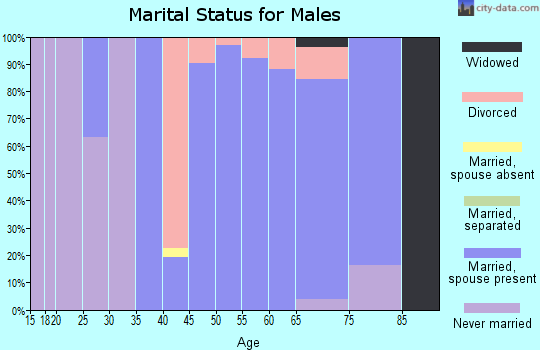 Zip code 64074 marital status for males